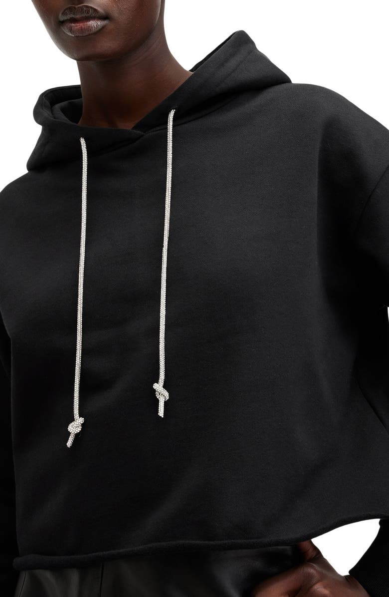 AllSaints Pippa Sparkle Cotton Hoodie, Alternate, color, 