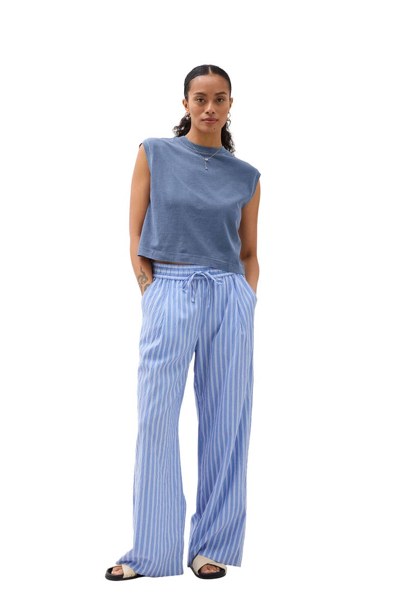 The Relaxed Muscle Tee, Alternate, color, Vintage Indigo