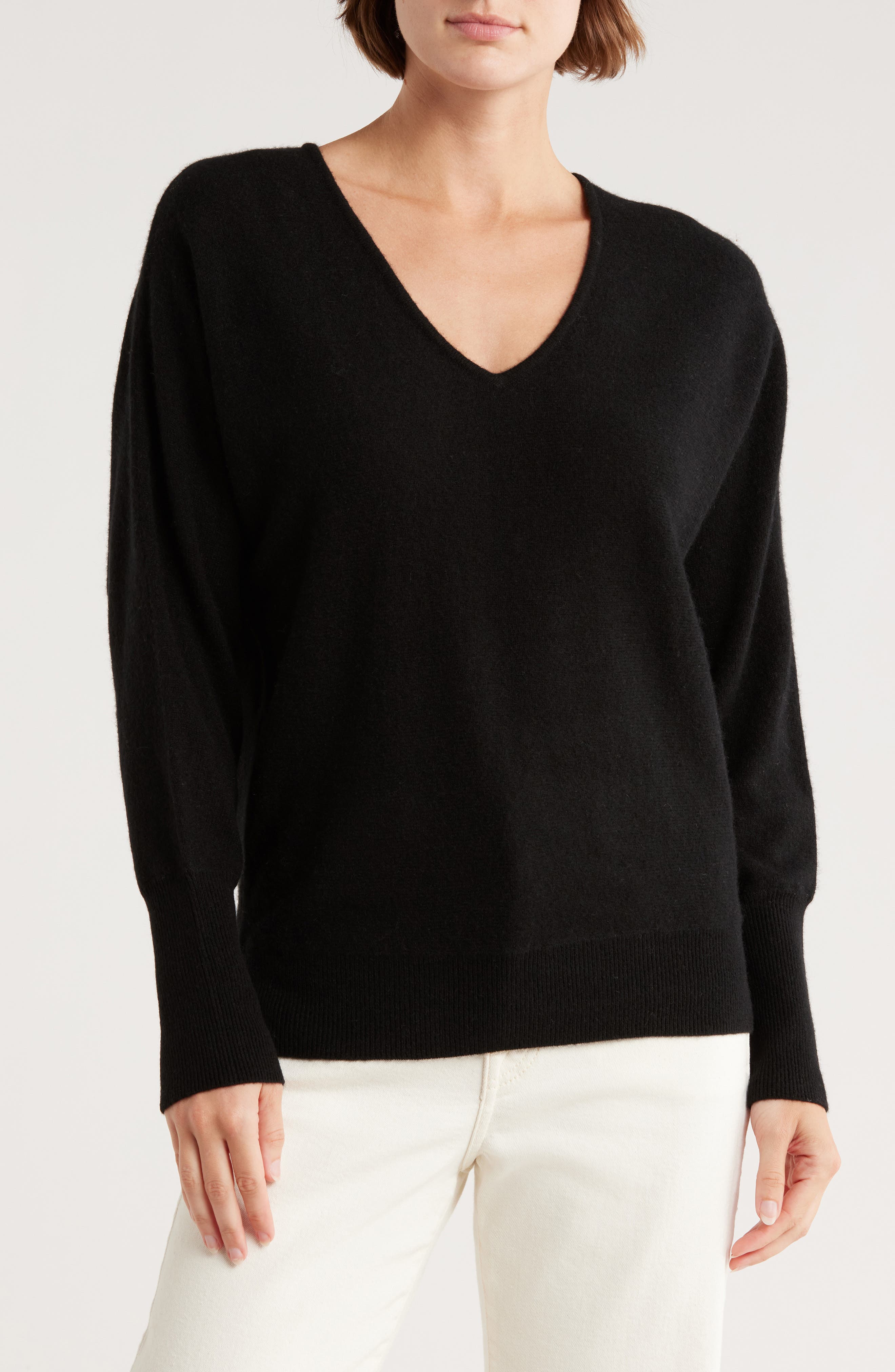 Magaschoni Cashmere V-Neck Dolman Sweater