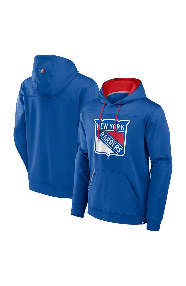 FANATICS Men's Fanatics  Blue New York Rangers Defender Pullover Hoodie, Main, color, 