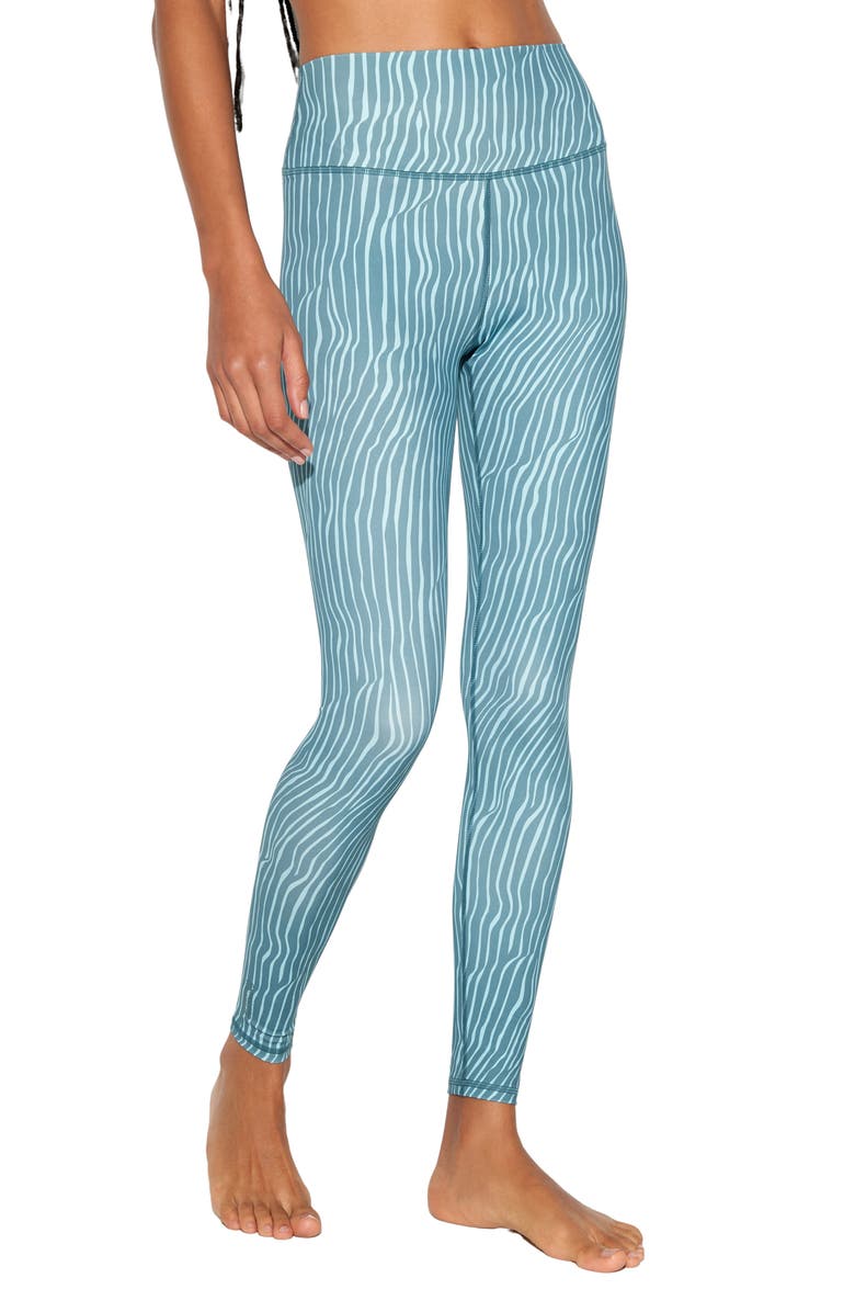 Spiritual Gangster Making Waves Lotus Leggings, Main, color, Cabana Blue