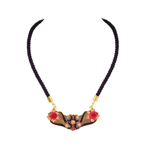 1980s Vintage Cloisonné Necklace