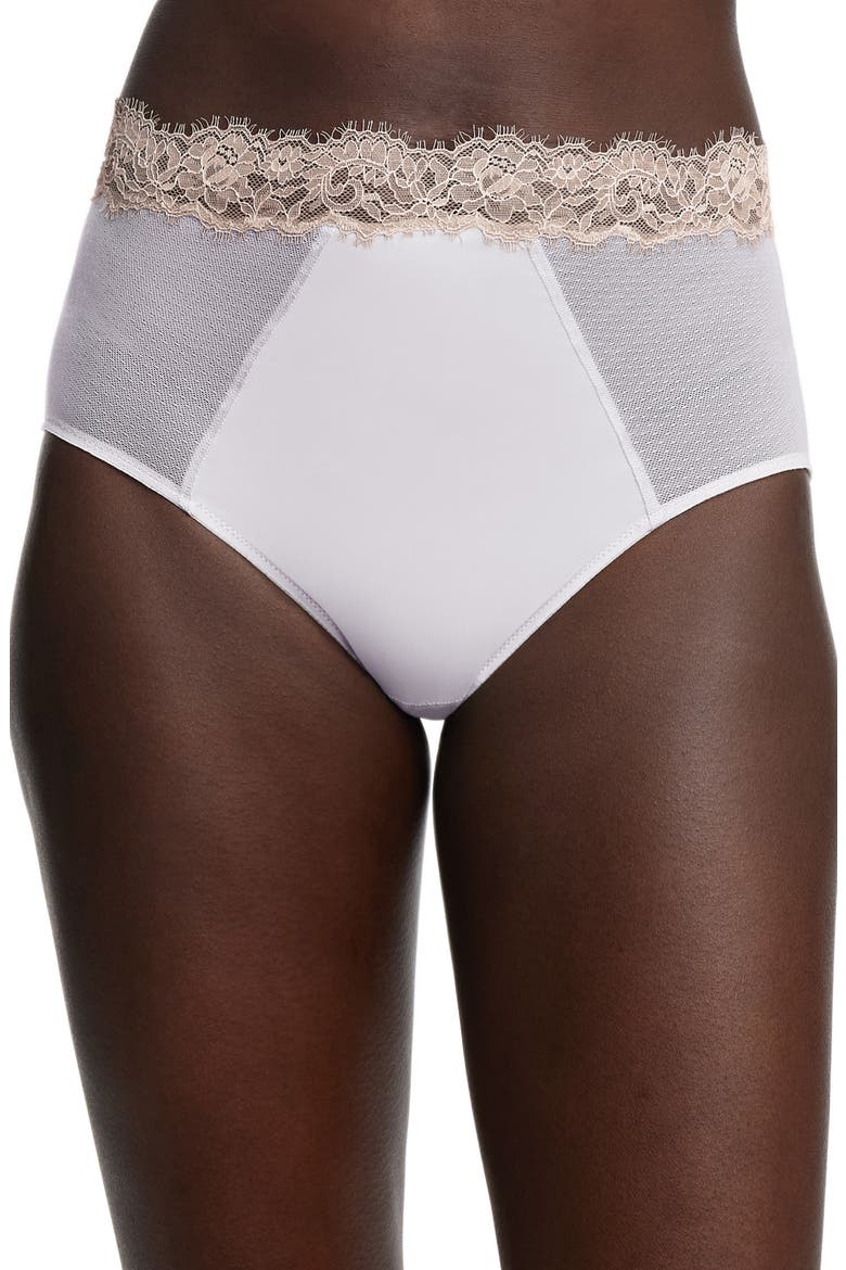 Entice High Waist Brief, Main, color, WHITE/ NYLON