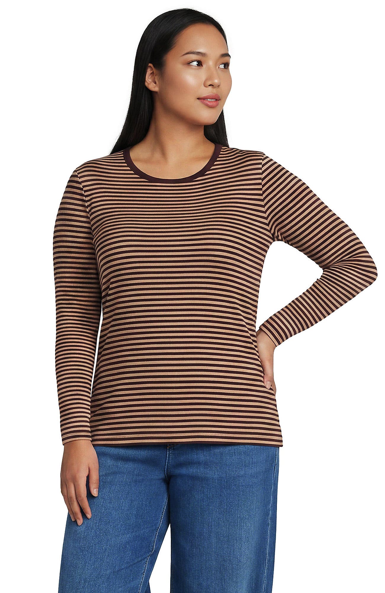 Rich Coffee/Heather Stripe