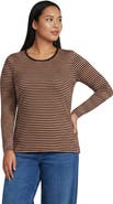Lands' End Plus Size Long Sleeve Micro Rib T-Shirt