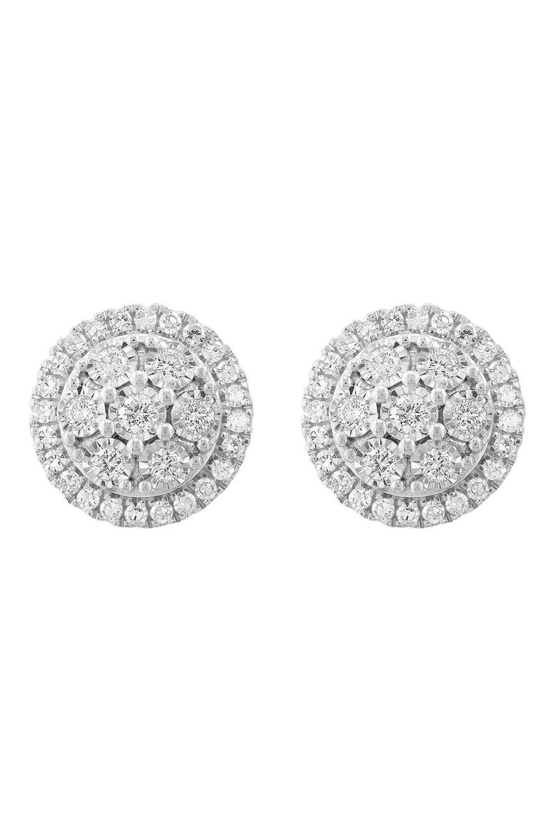 Lab Grown Diamond Stud Earrings, Alternate, color, WHITE GOLD
