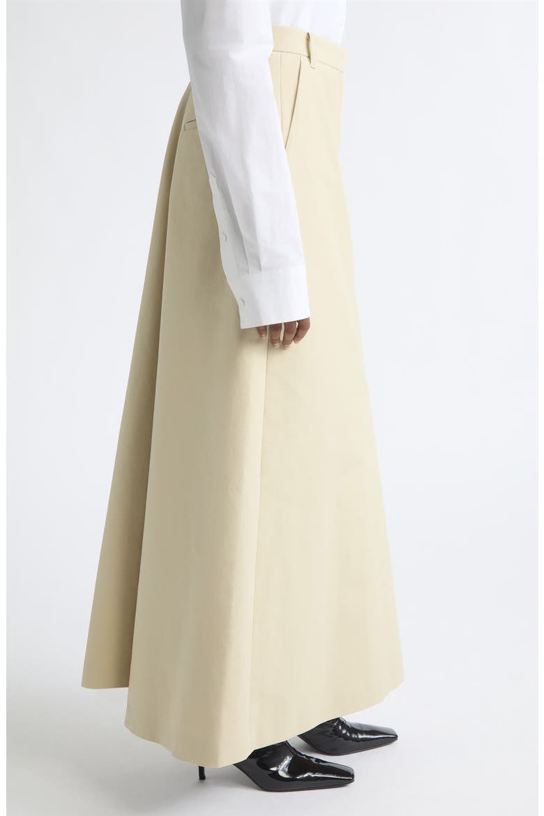 Draped Back A-Line Skirt, Alternate, color, BEIGE