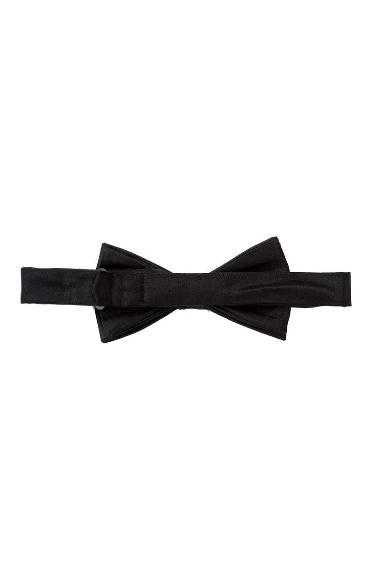 Dover Solid Pre-Tied Bow Tie, Alternate, color, BLACK