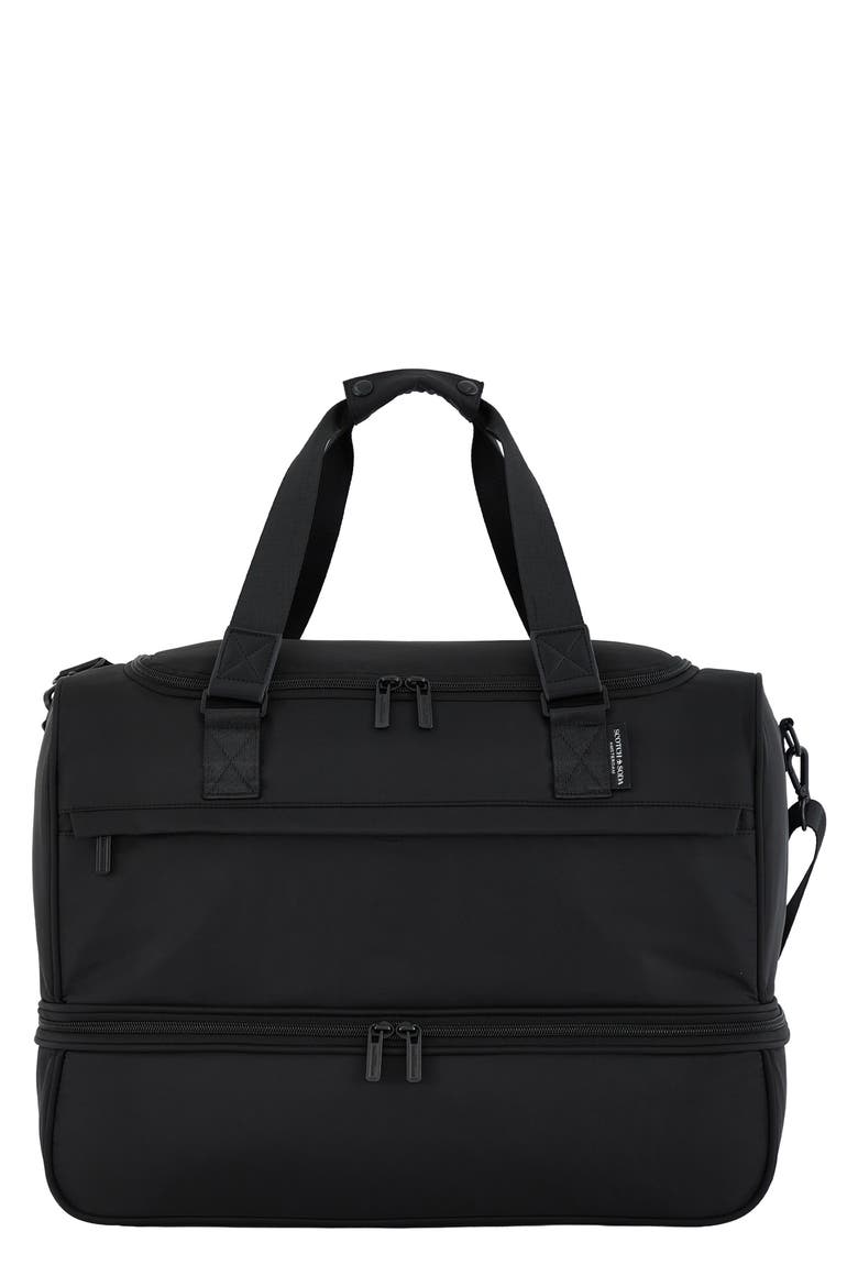 Eindhoven Two-Section Weekender Bag, Main, color, BLACK