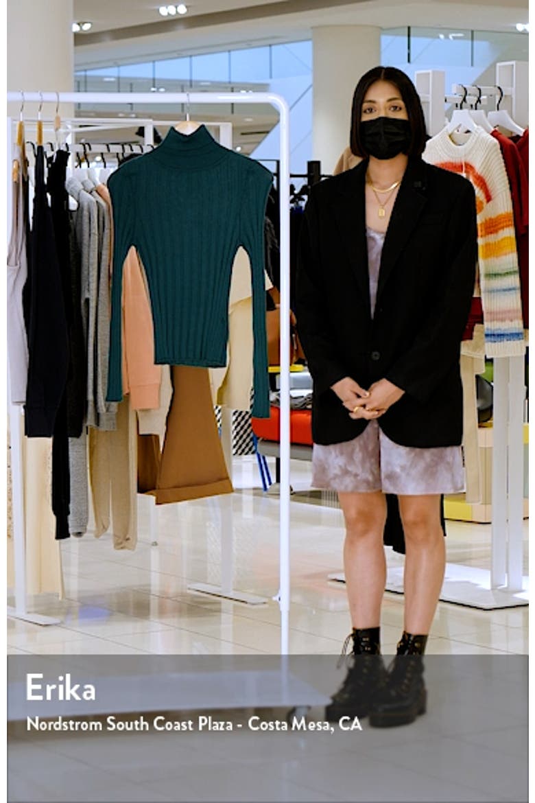 Women's Rib Knit Turtleneck Sweater video