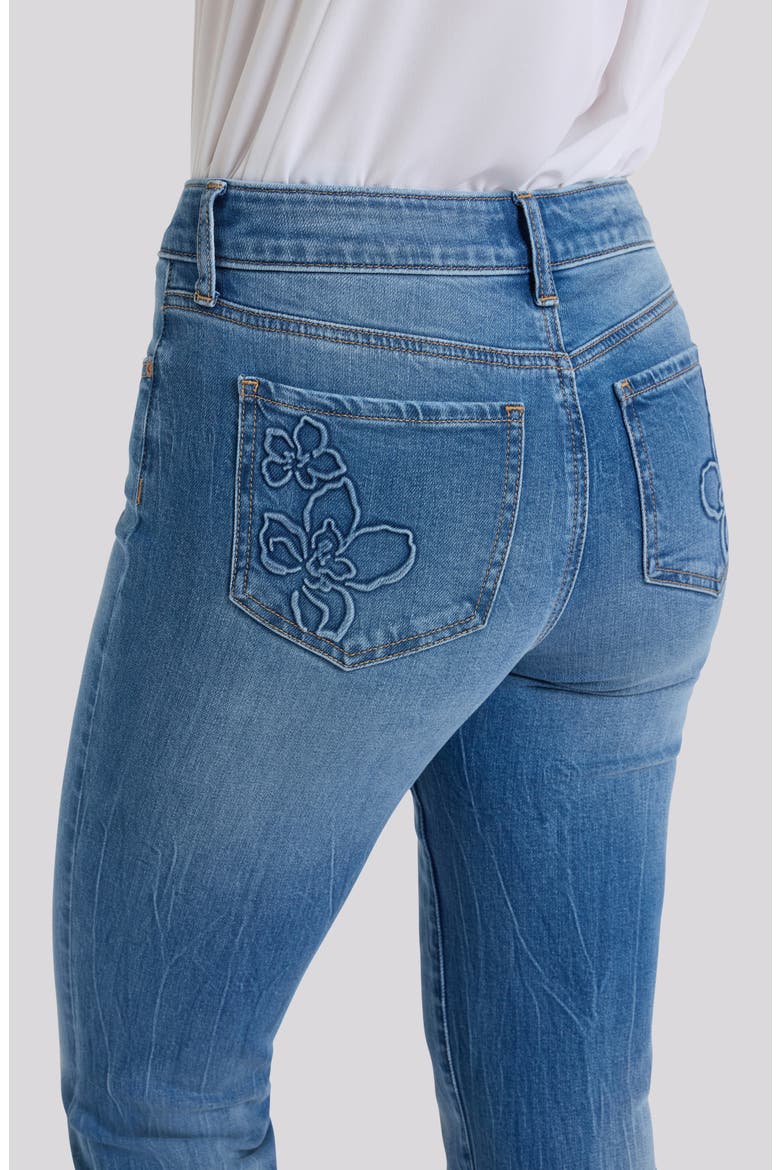 Marilyn Floral Pocket Ankle Straight Leg Jeans, Alternate, color, PACIFICA