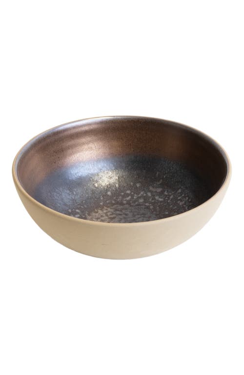 Lemieux Et Cie Akita Stoneware 4-piece Bowl Set In Brown