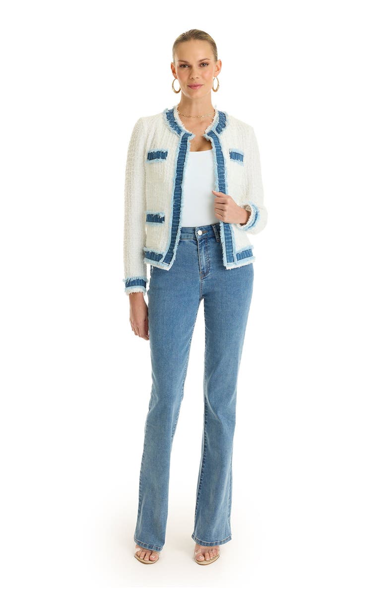 The Noli Shop Julia Tweed Jacket, Alternate, color, White
