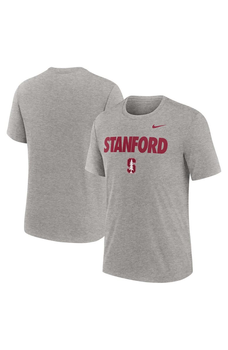 Nike Men's Nike Heather Gray Stanford Cardinal Campus Local Tri-Blend T-Shirt, Alternate, color, Heather Gray