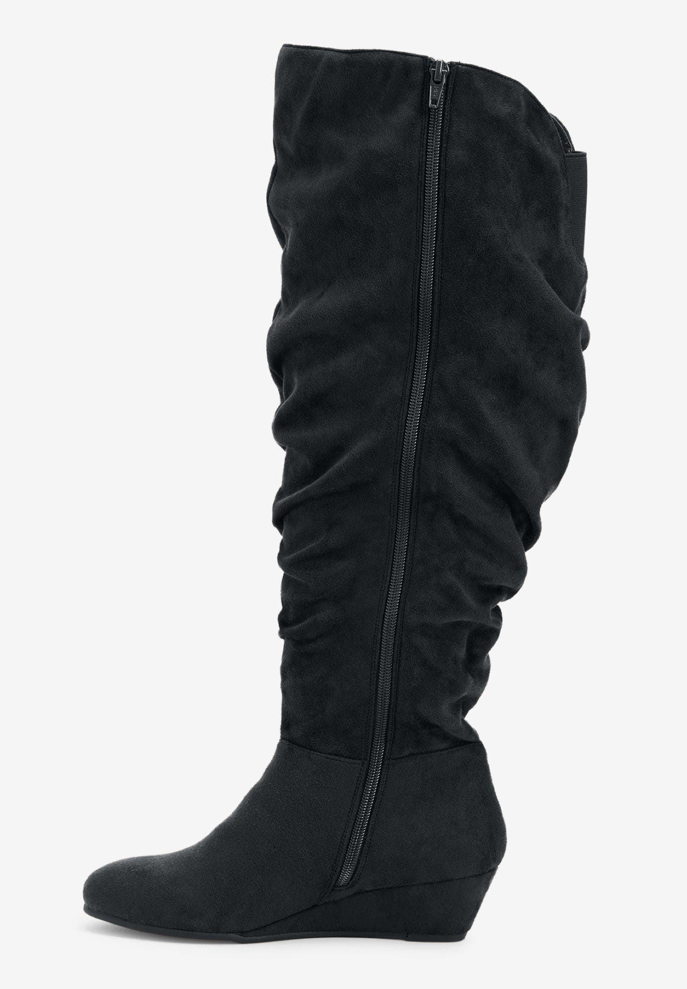 Comfortview The Tamara Tall Wide Calf Boot, Alternate, color, Black