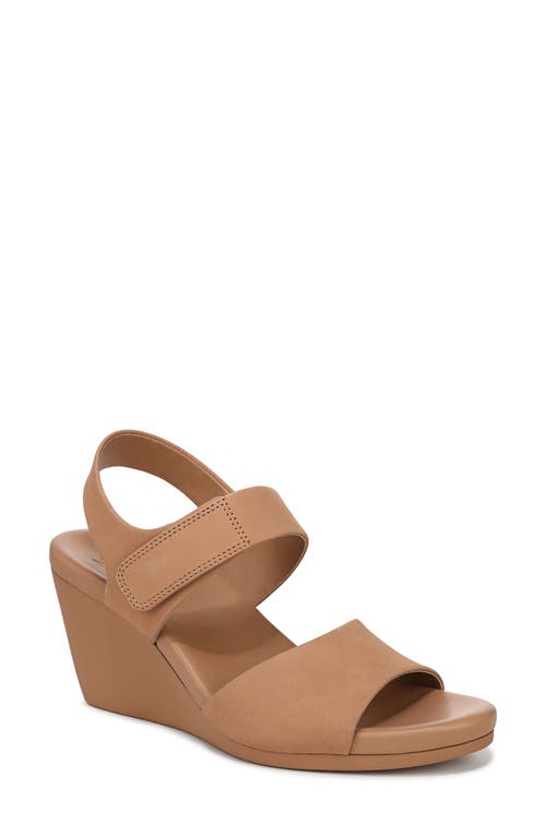 Naturalizer Imani Slingback Platform Wedge Sandal In Cookie Dough