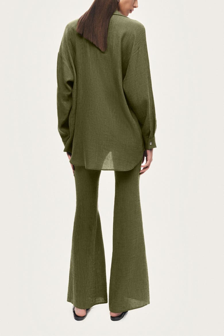 Relaxed Button-Down Shirt, Alternate, color, Khaki