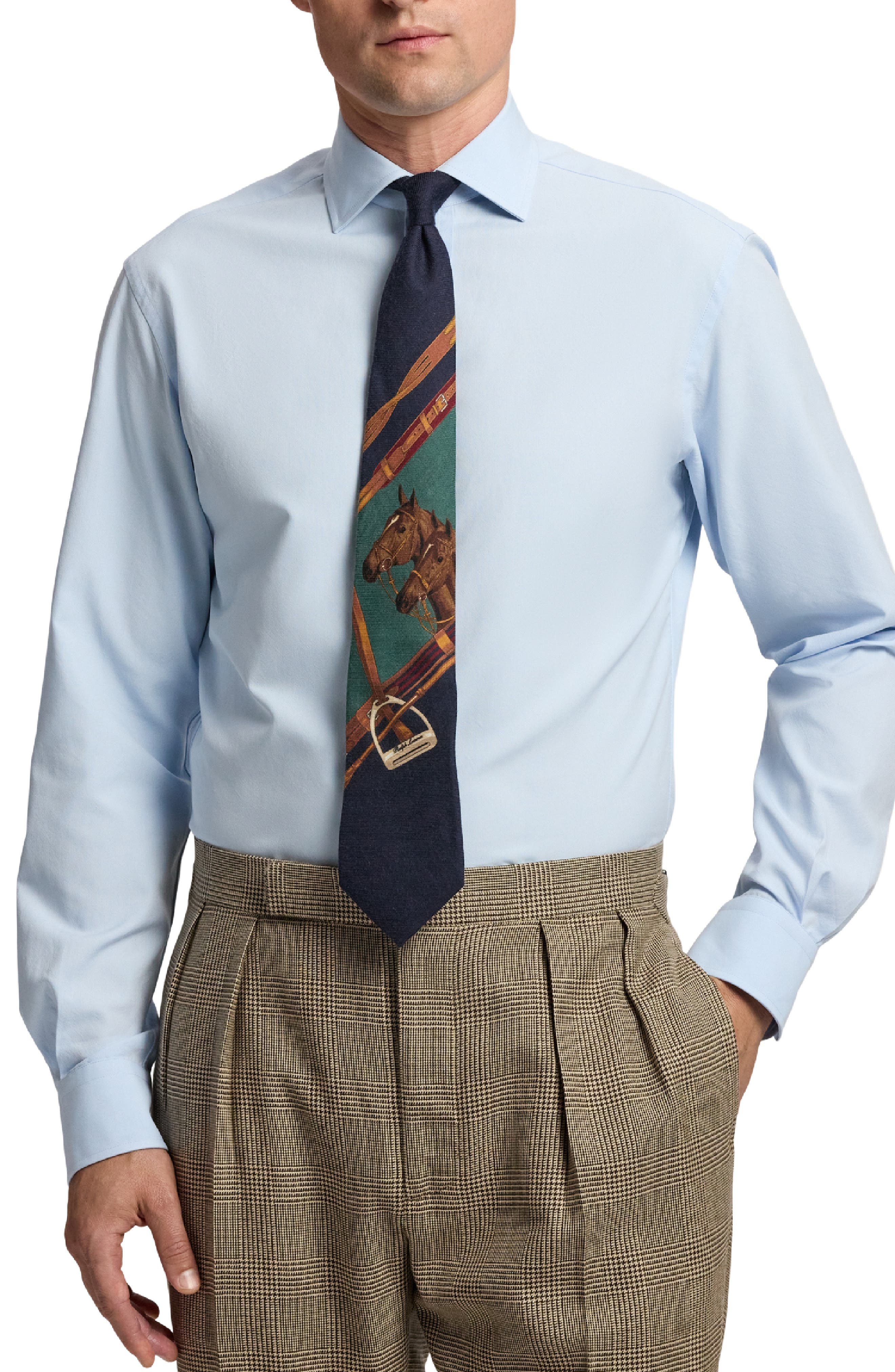 selected DRESS SHIRT BLUE