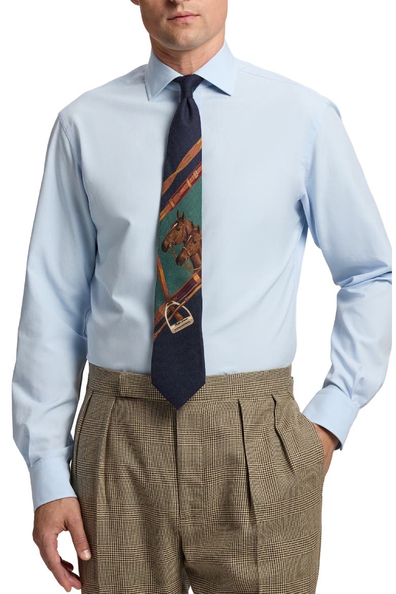 Aston Cotton Oxford Button-Up Shirt, Main, color, DRESS SHIRT BLUE