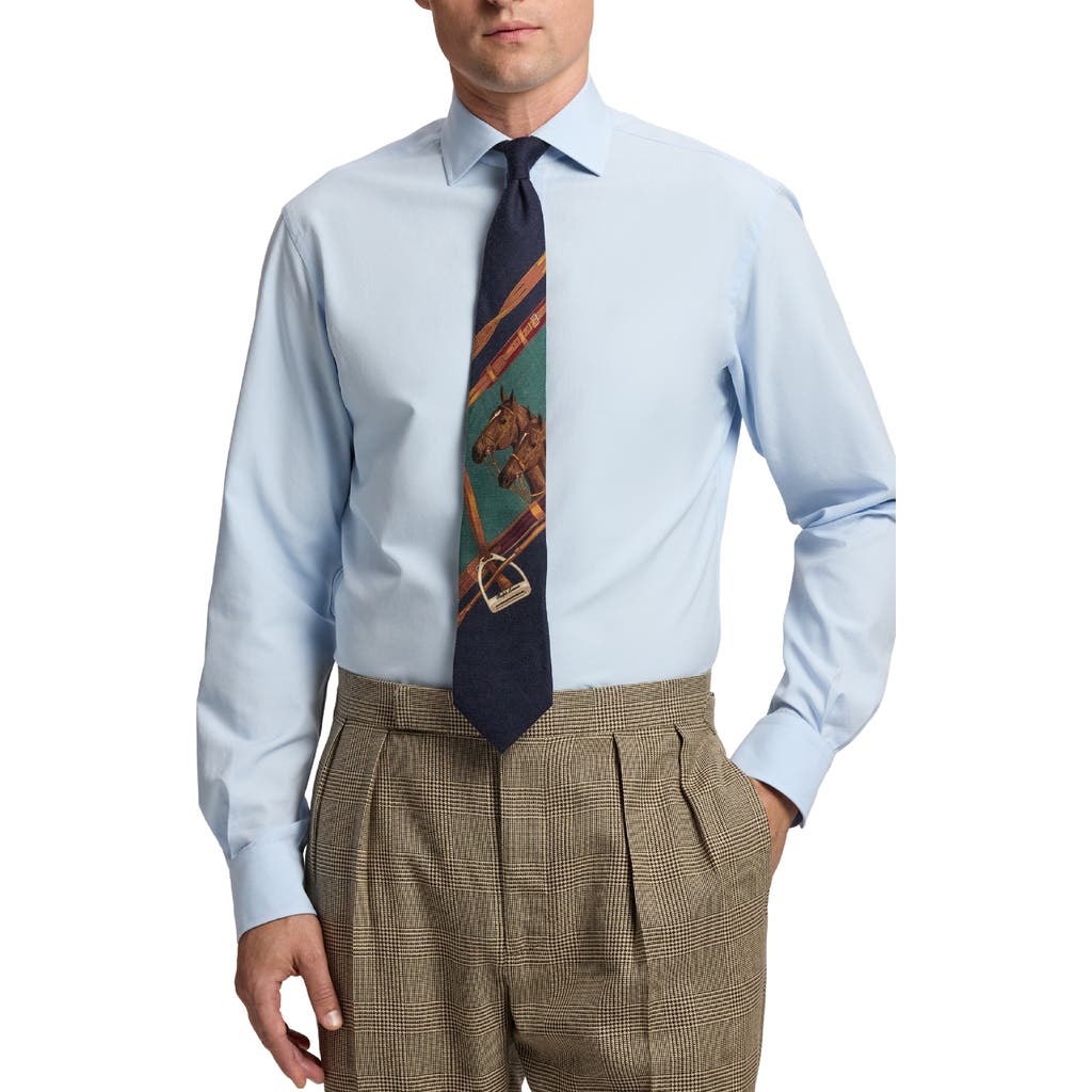 Ralph Lauren Purple Label Aston Cotton Oxford Button-up Shirt In Blue