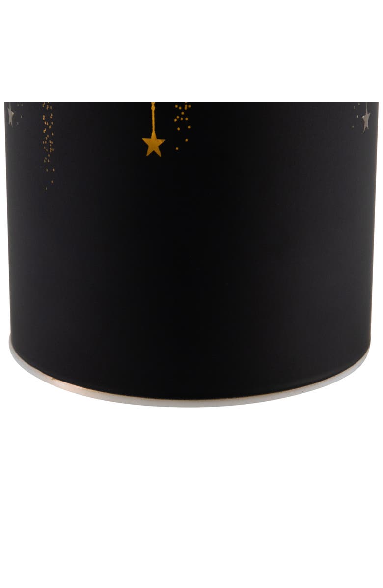 Northlight LED Lighted Glass Candle with Stars Christmas Decoration - 9.5" - Large, Alternate, color, Black