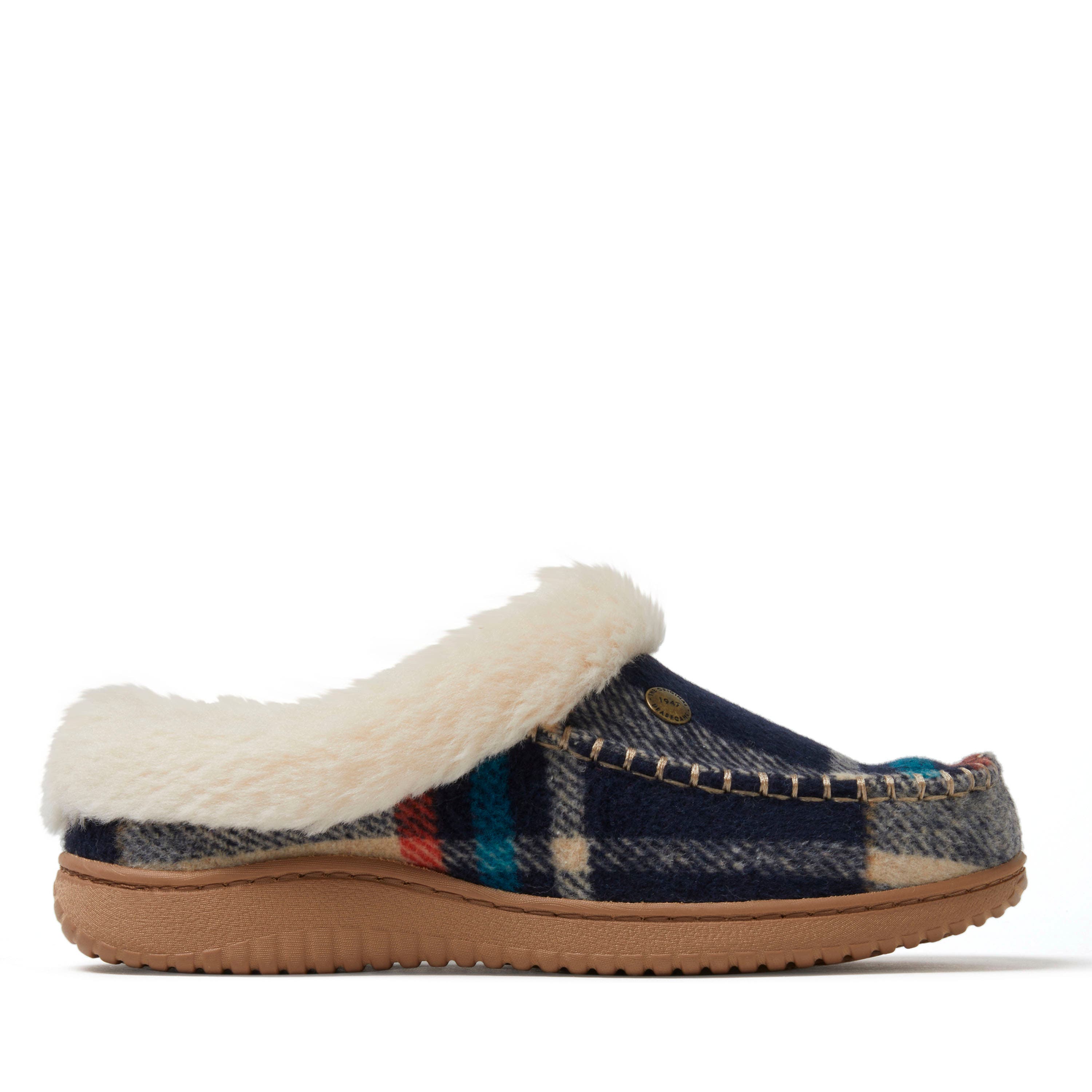 Atley Energy Return Clog Slipper, Alternate, color, Navy Plaid