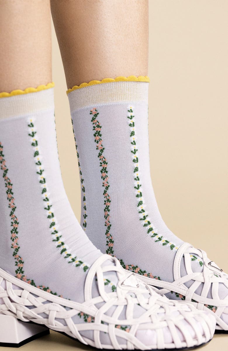 Hansel From Basel Louelle Crew Socks, Alternate, color, Periwinkle