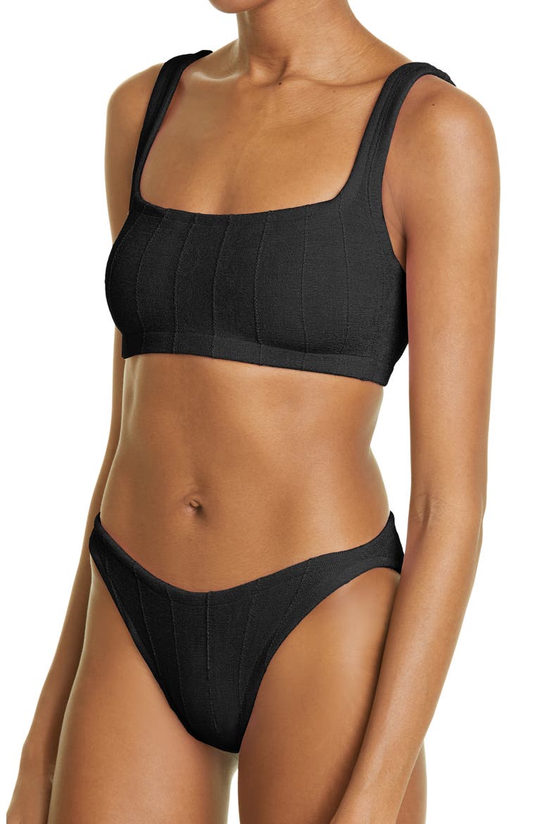 Crinkle 2-Piece Swimsuit, Alternate, color, BLACK