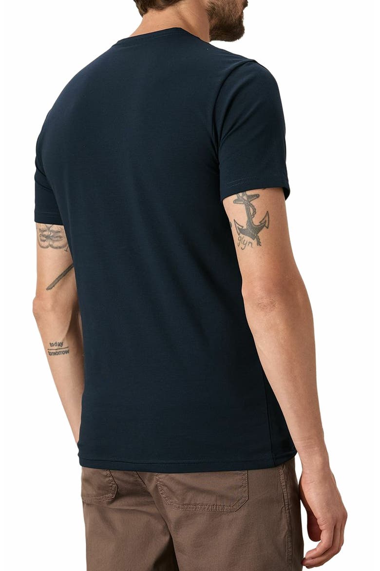 Luxe Stretch Jersey Slim V-Neck Tee, Alternate, color, Midnight Blue