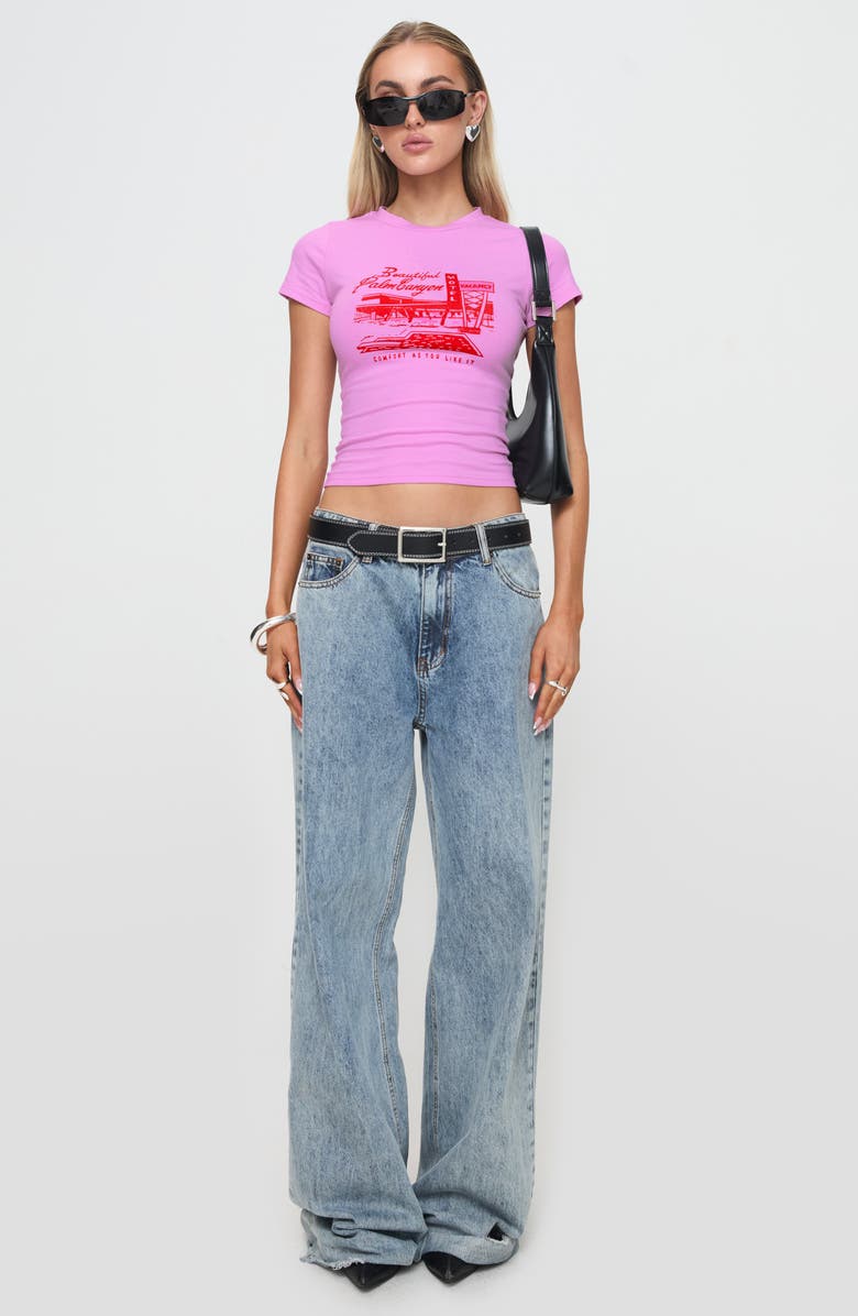 Princess Polly Palm Canyon Graphic Baby Tee, Alternate, color, 