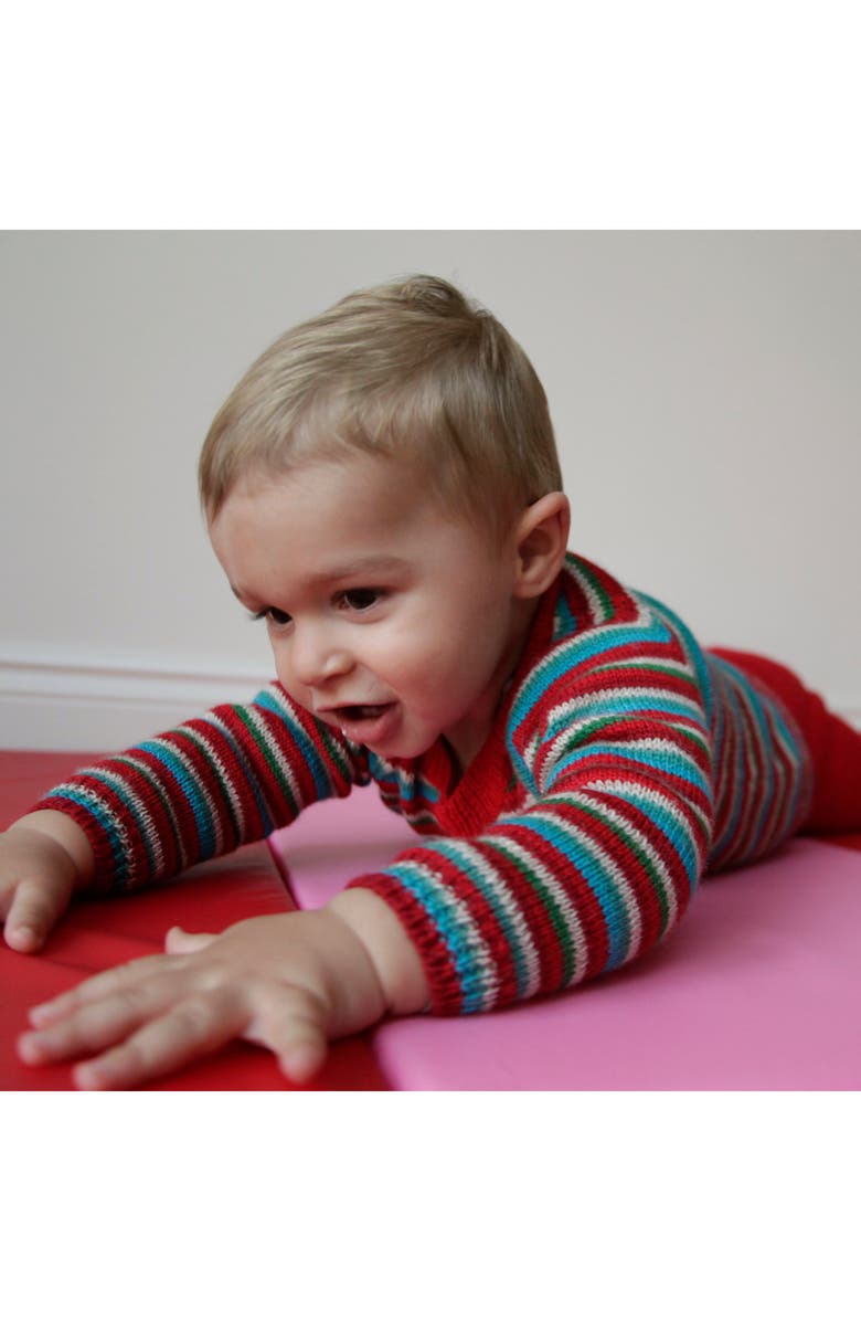 Vild House of Little Baby Alpaca Cardigan, Multi Stripe, Alternate, color, Striped