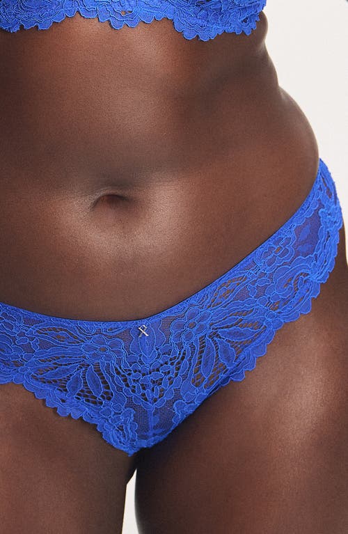 Savage X Fenty Romantic Corded Lace Brazilian Panties In Blue