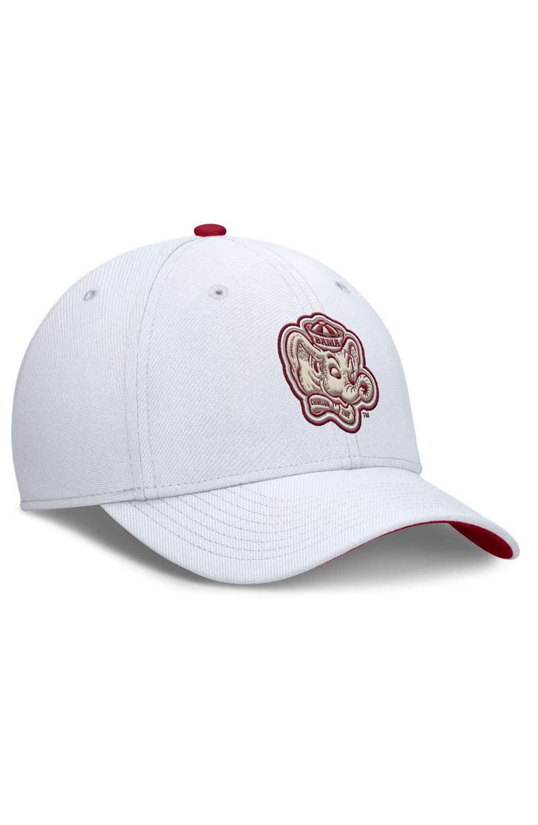 Nike Men's Nike White Alabama Crimson Tide Legacy Rise Performance Flex Hat, Alternate, color,