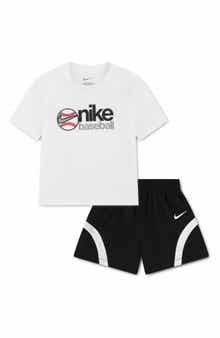 Baseball Graphic Print T-Shirt & Shorts Set