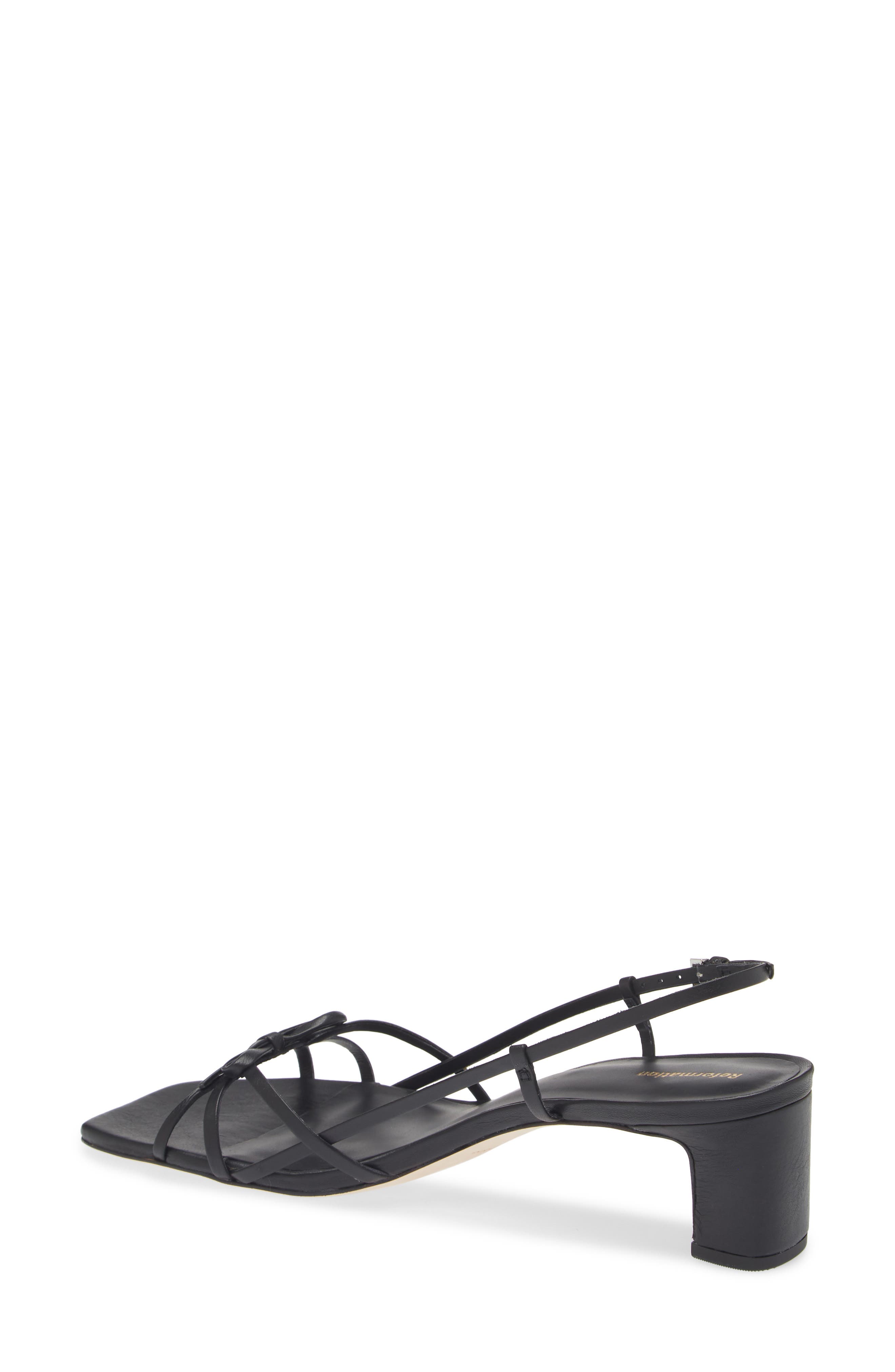 Reformation Sally Slingback Sandal, Alternate, color, Black