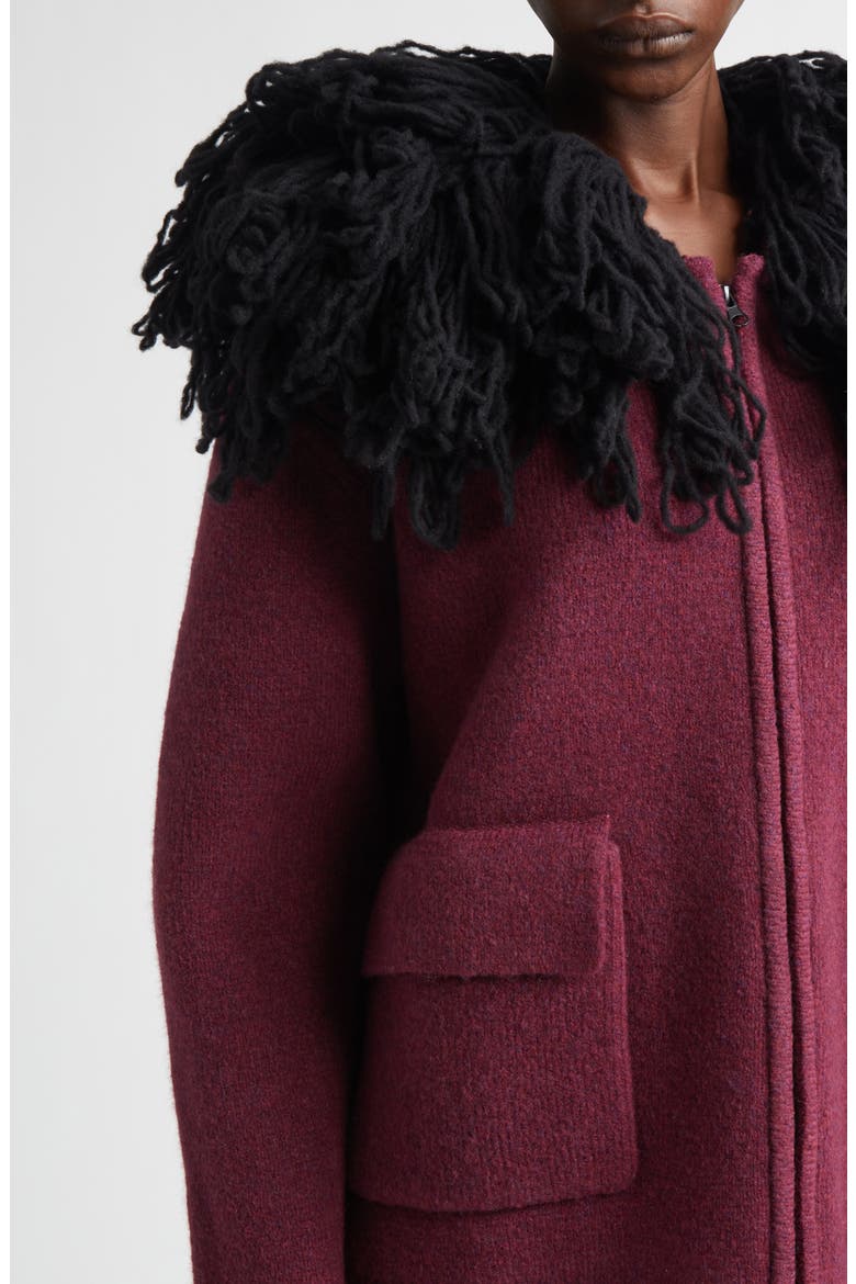 Wool Blend Cardigan, Alternate, color, BAROLO
