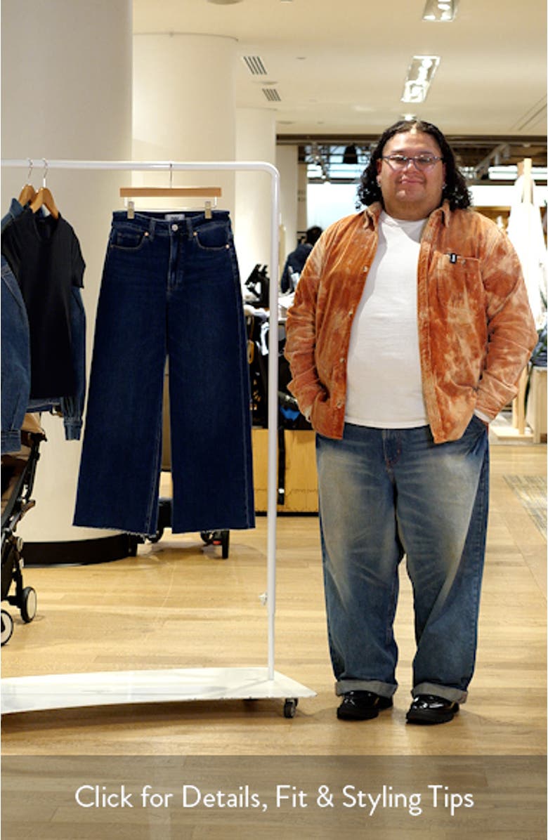 Anessa High Waist Raw Hem Wide Leg Jeans, sales video thumbnail