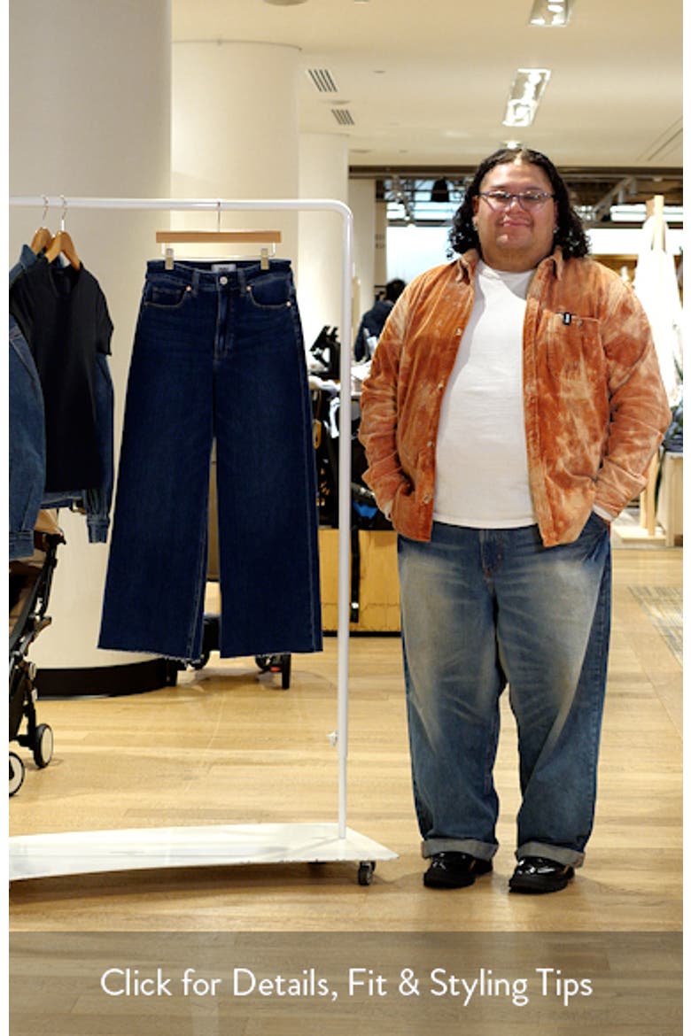 Anessa High Waist Raw Hem Wide Leg Jeans video