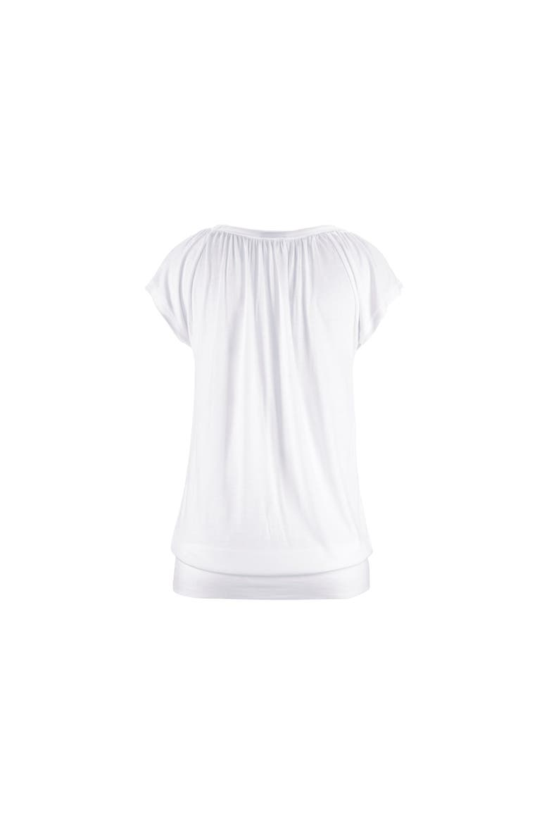 Casual V-Neck Top, Alternate, color, White