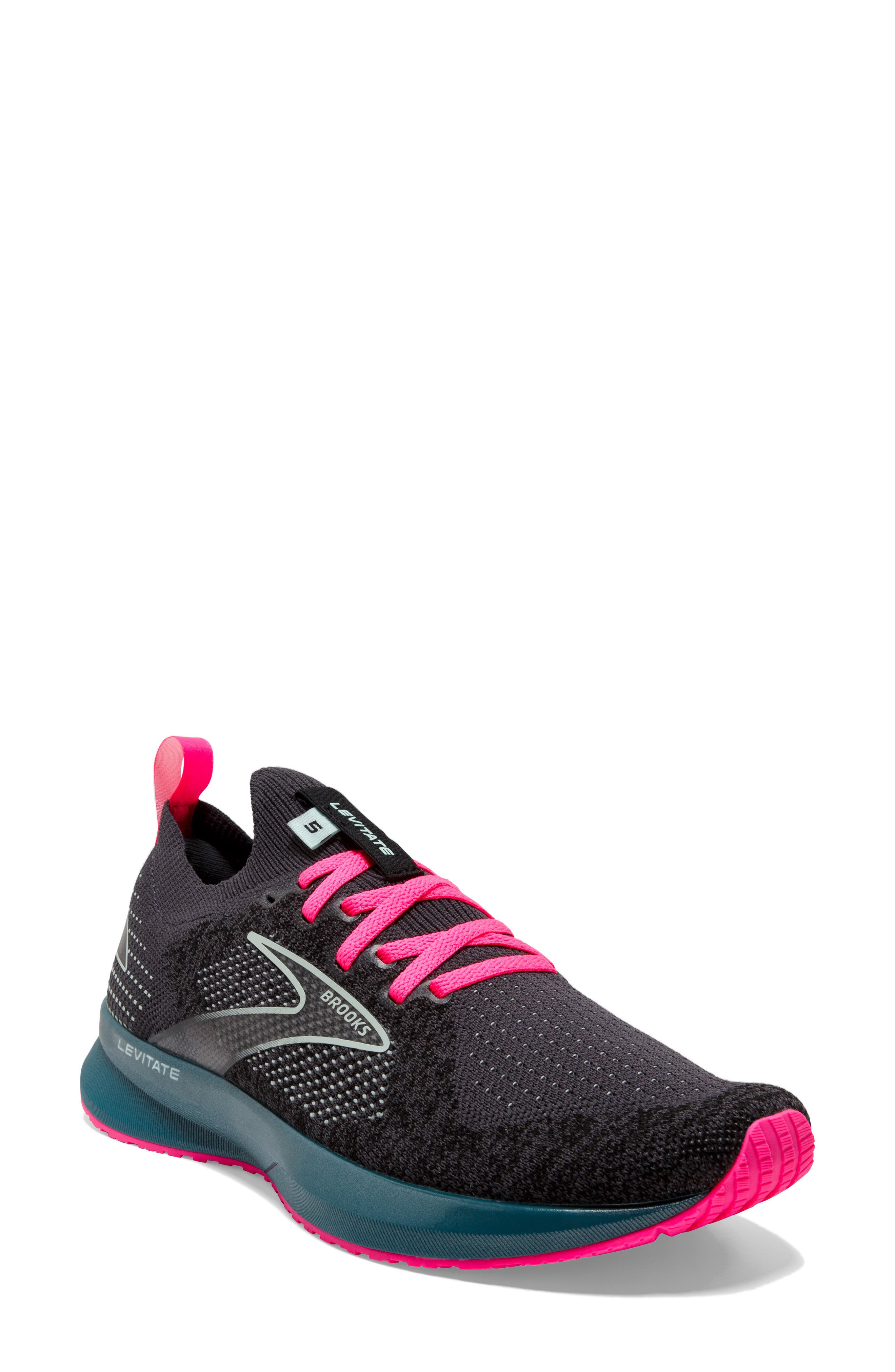 Levitate StealthFit 5 Running Shoe, Main, color, BLACK/ BLUE/ PINK