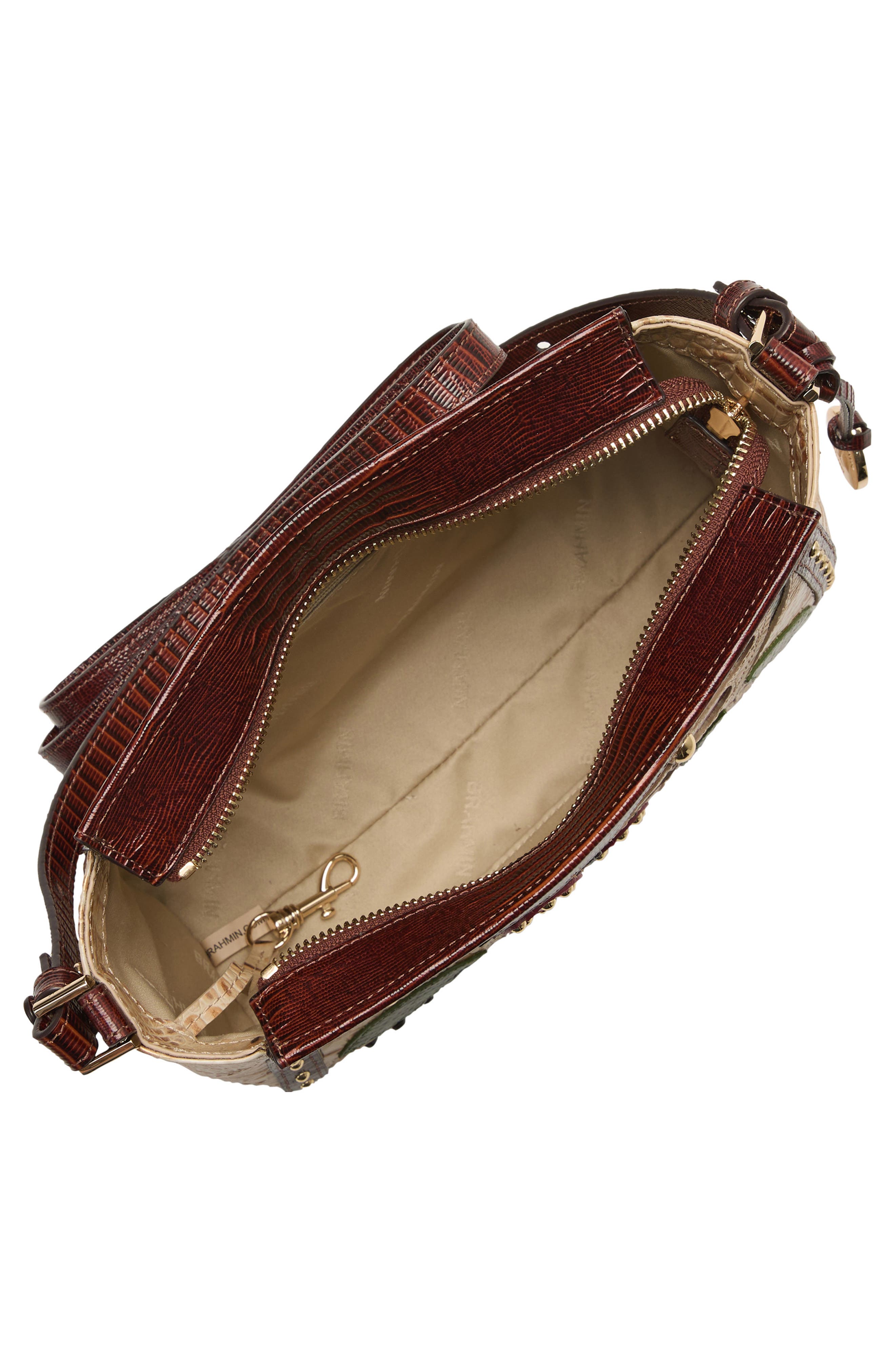 Brahmin Hillary Croc Embossed Leather Crossbody Bag, Alternate, color, 