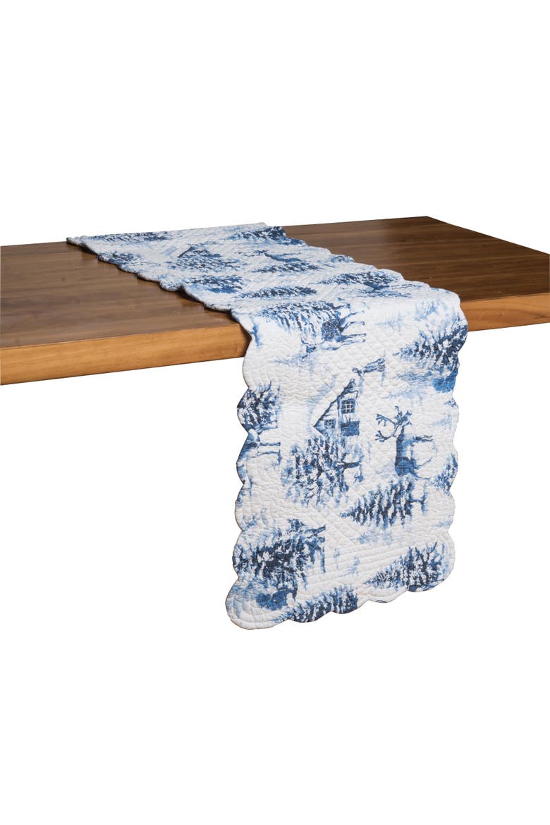 Frasier Table Runner 14" x 51", Alternate, color, Blue