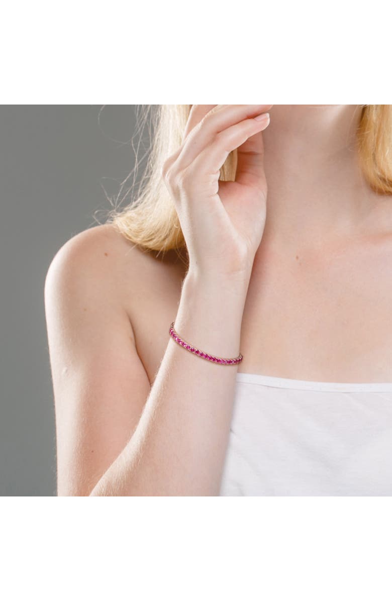 Julianna B. Colored Cubic Zirconia Tennis Bracelet, Alternate, color, Red Cz