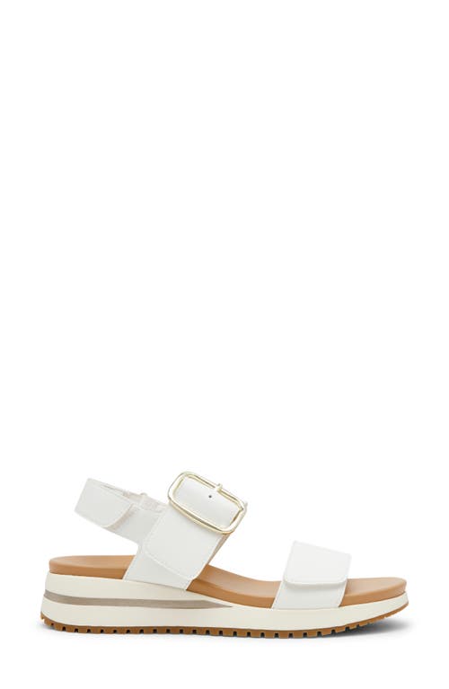 Anne Klein Evanti Ankle Strap Platform Sandal In White