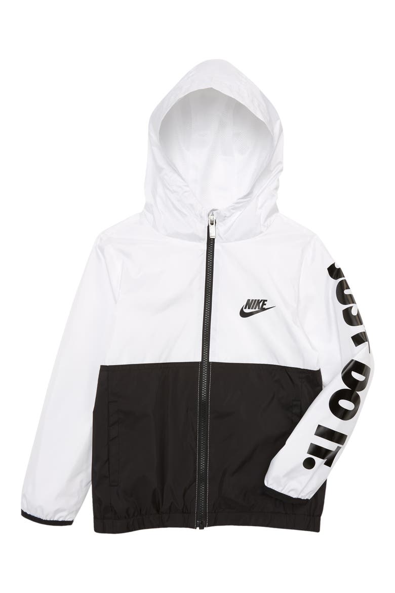 Kids' Just Do It Windrunner Jacket, Main, color, WHITE