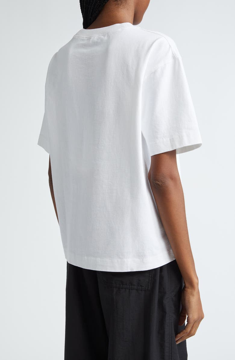Acne Studios Edie U Stamp Logo Organic Cotton T-Shirt, Alternate, color, Optic White