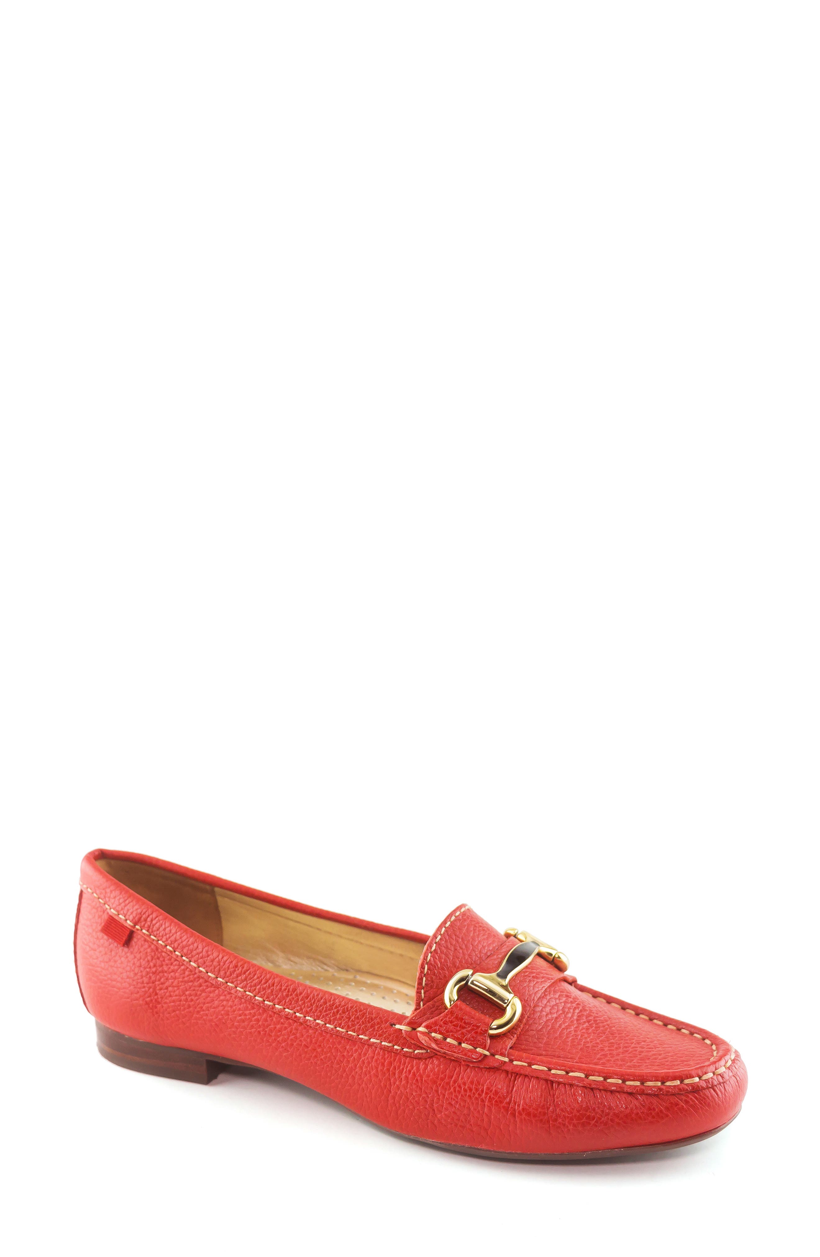 Grand Street Loafer, Main, color, RED LEATHER