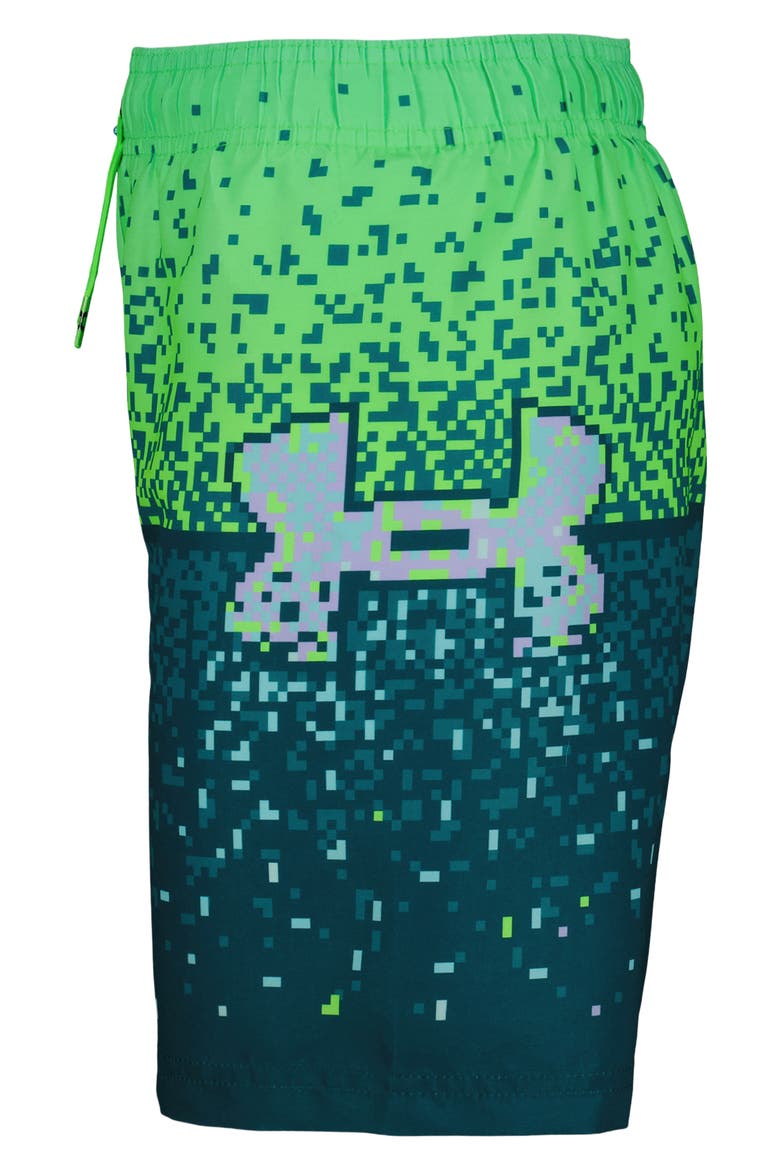Gamer Graphic Swim Trunks, Alternate, color, COASTAL TEAL