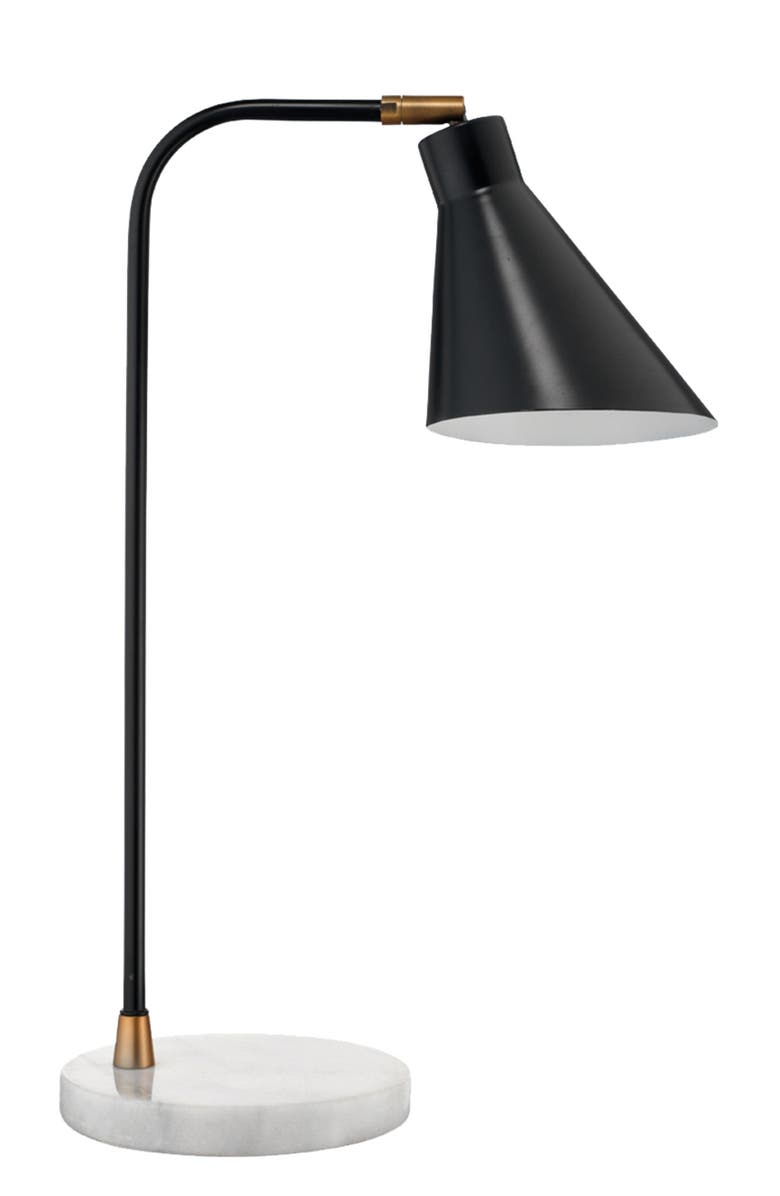 JAMIE YOUNG Chronicle Marble Task Lamp with Iron Shade, Main, color, Black