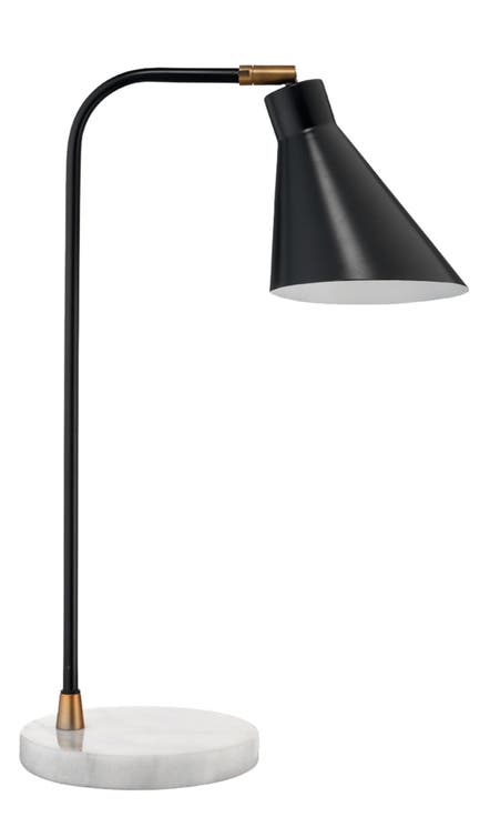 Chronicle Marble Task Lamp with Iron Shade